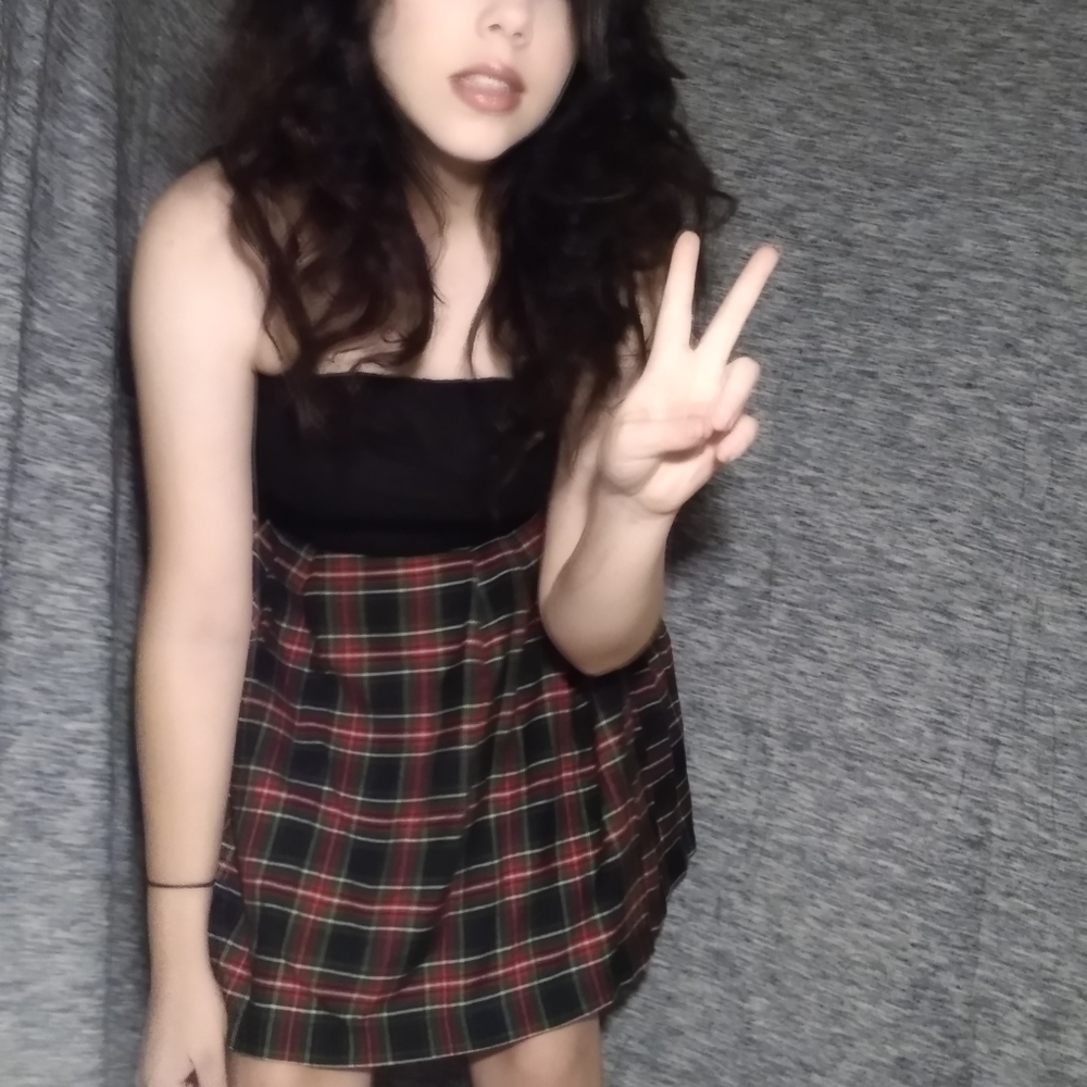 Plaid school girl miniskirt